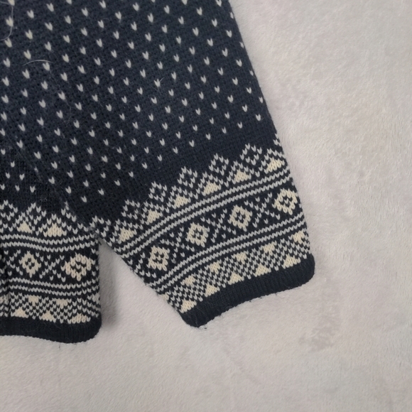 Crystal Kobe Cardigan Sweater Women Large Blue Fair Isle Vtg Preppy Old Money - Picture 7 of 11